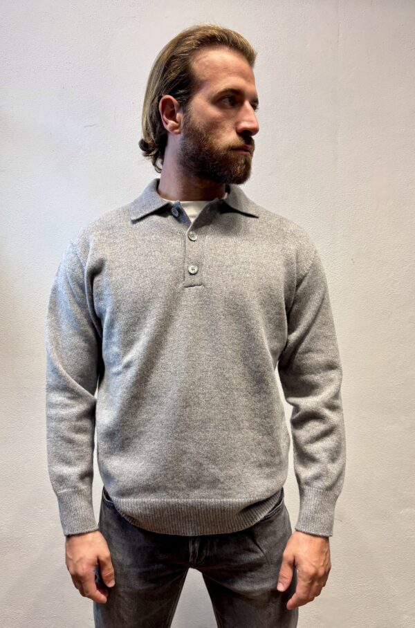 AMARANTO – POLO M/L  GRIGIO