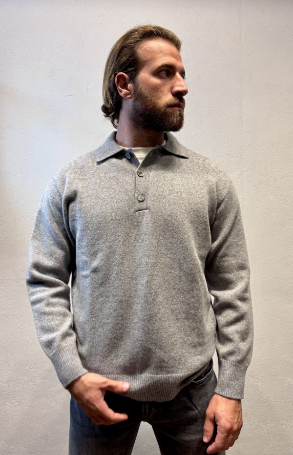 AMARANTO – POLO M/L  GRIGIO