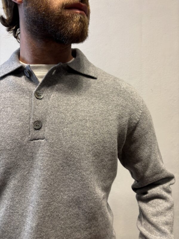 AMARANTO – POLO M/L  GRIGIO