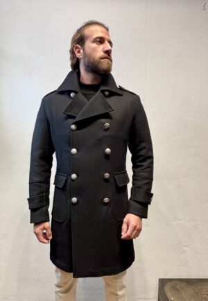 EN AVANCE – CAPPOTTO DOPPIO PETTO NERO