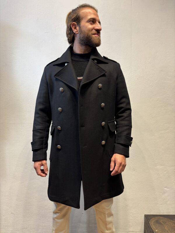 EN AVANCE – CAPPOTTO DOPPIO PETTO NERO