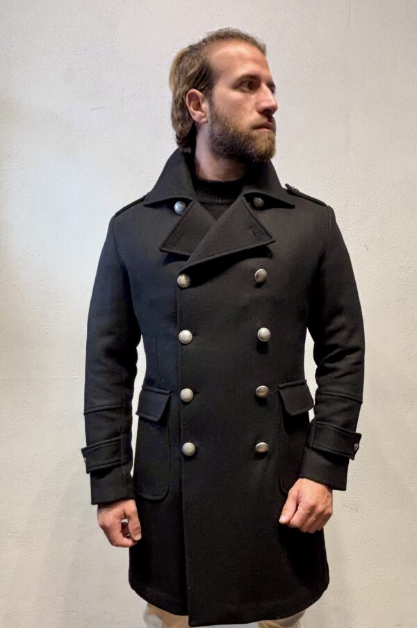 EN AVANCE – CAPPOTTO DOPPIO PETTO NERO