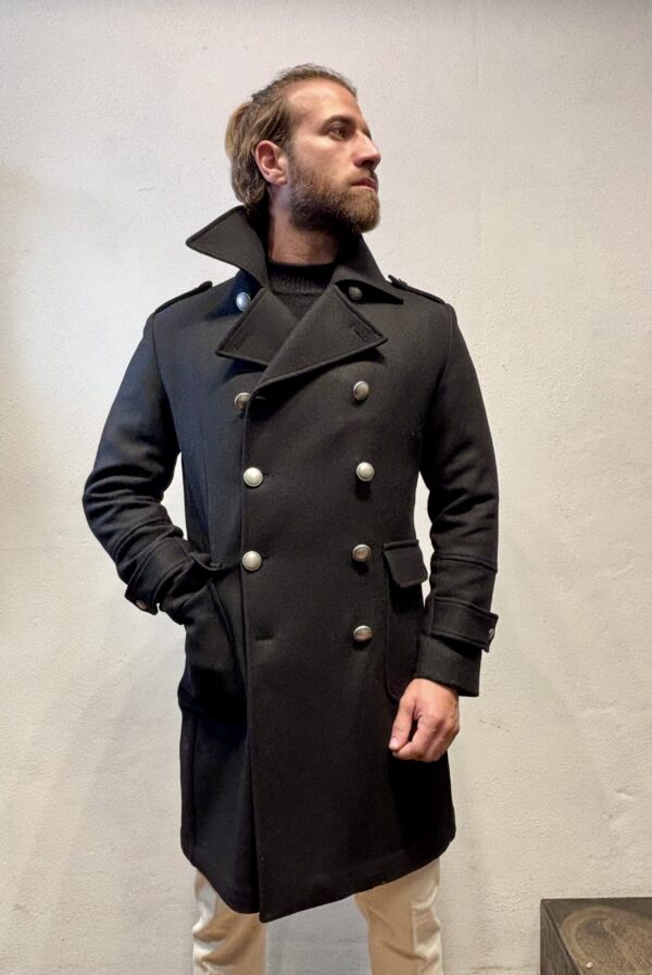 EN AVANCE – CAPPOTTO DOPPIO PETTO NERO