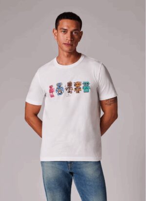 PAUL SMITH – T-SHIRT ROBOT BIANCO