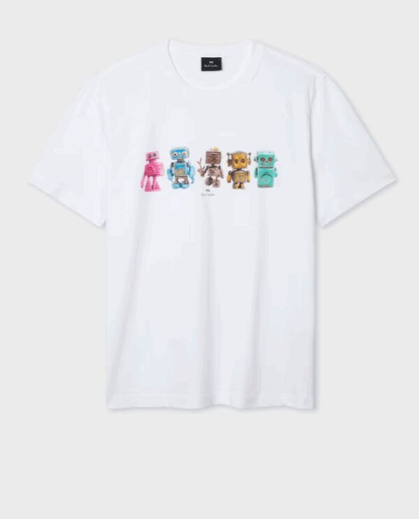 PAUL SMITH – T-SHIRT ROBOT BIANCO