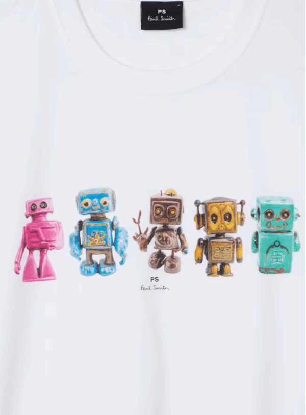 PAUL SMITH – T-SHIRT ROBOT BIANCO