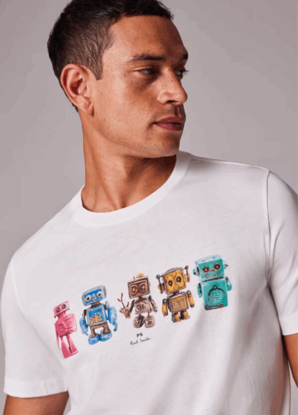 PAUL SMITH – T-SHIRT ROBOT BIANCO