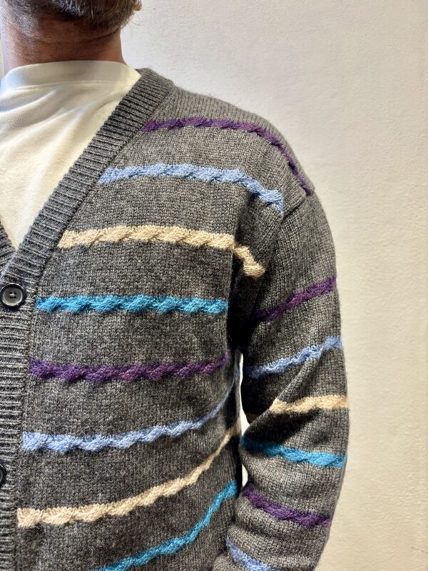 PAUL SMITH – CARDIGAN LANA RIGA GRIGIO