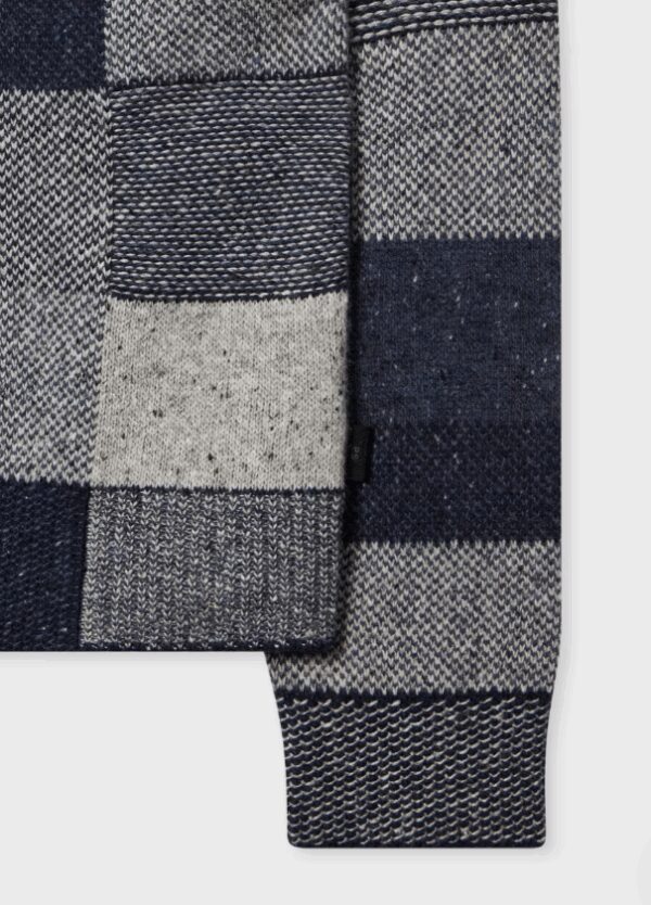 PAUL SMITH – BOMBER QUADRI ZIP BLU