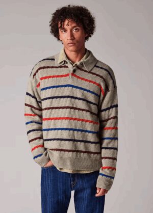 PAUL SMITH – POLO V LANA RIGA SABBIA