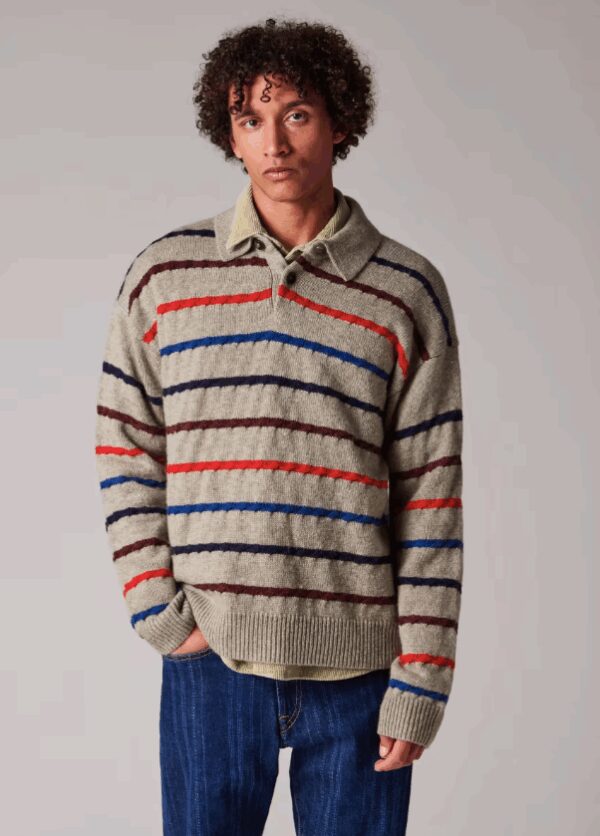 PAUL SMITH – POLO V LANA RIGA SABBIA