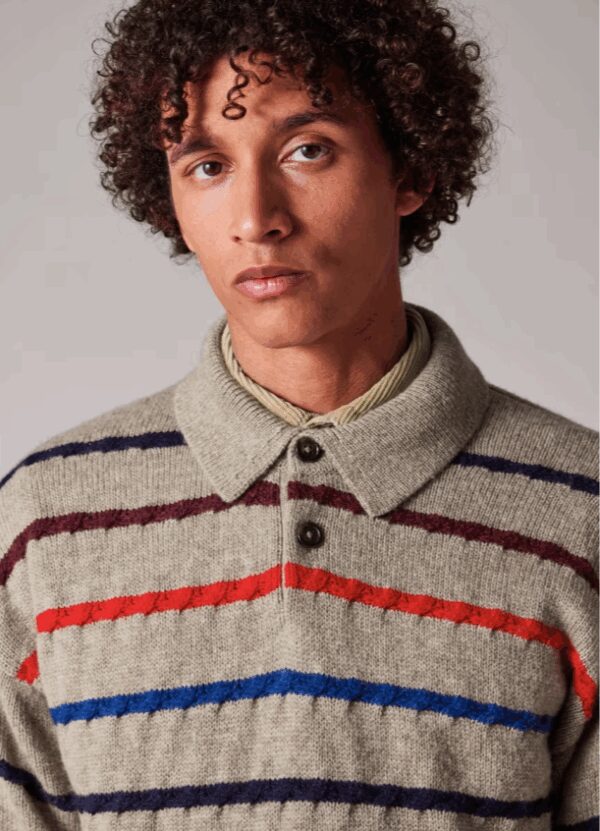 PAUL SMITH – POLO V LANA RIGA SABBIA