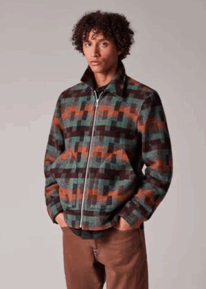 PAUL SMITH – BOMBER QUADRO ROSSO