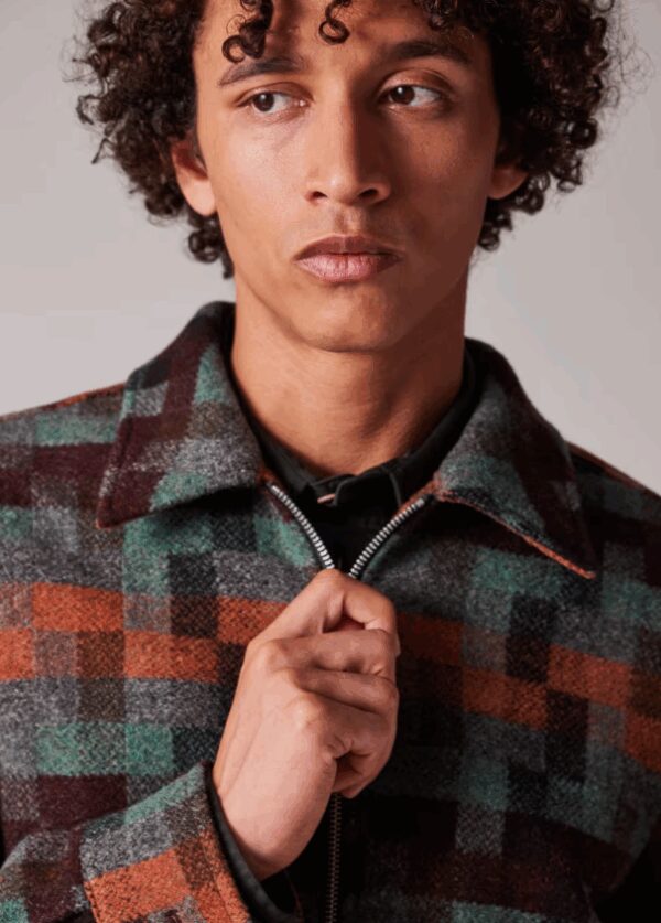 PAUL SMITH – BOMBER QUADRO ROSSO