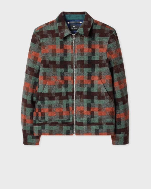 PAUL SMITH – BOMBER QUADRO ROSSO