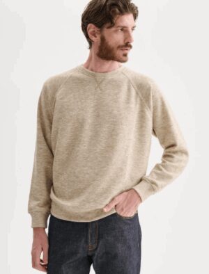 QB24 – FELPA GIROCOLLO BEIGE