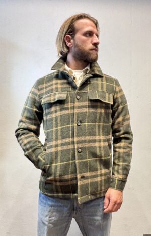 RENAVINE – OVERSHIRT LANA CHECK MILITARE