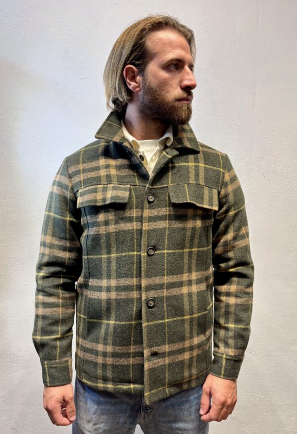 RENAVINE – OVERSHIRT LANA CHECK MILITARE