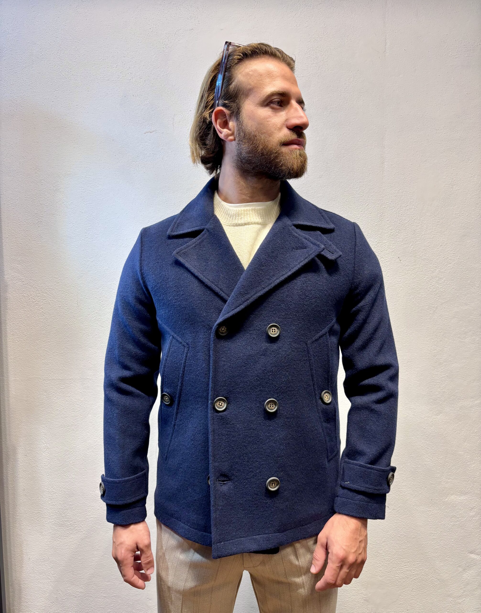 RENAVINE - PEACOAT LANA BLU RENAVINE – PEACOAT LANA BLU