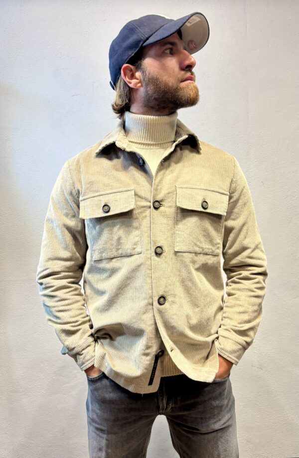 RENAVINE – OVERSHIRT VELLUTO BEIGE