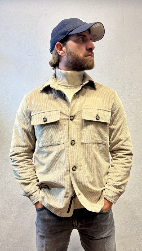 RENAVINE – OVERSHIRT VELLUTO BEIGE