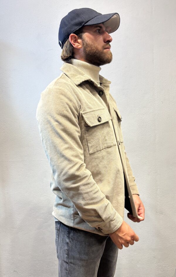 RENAVINE – OVERSHIRT VELLUTO BEIGE