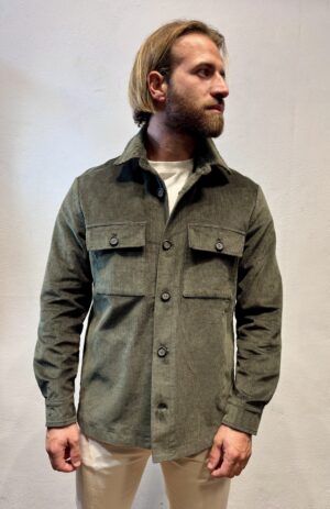 RENAVINE – OVERSHIRT VELLUTO VERDE