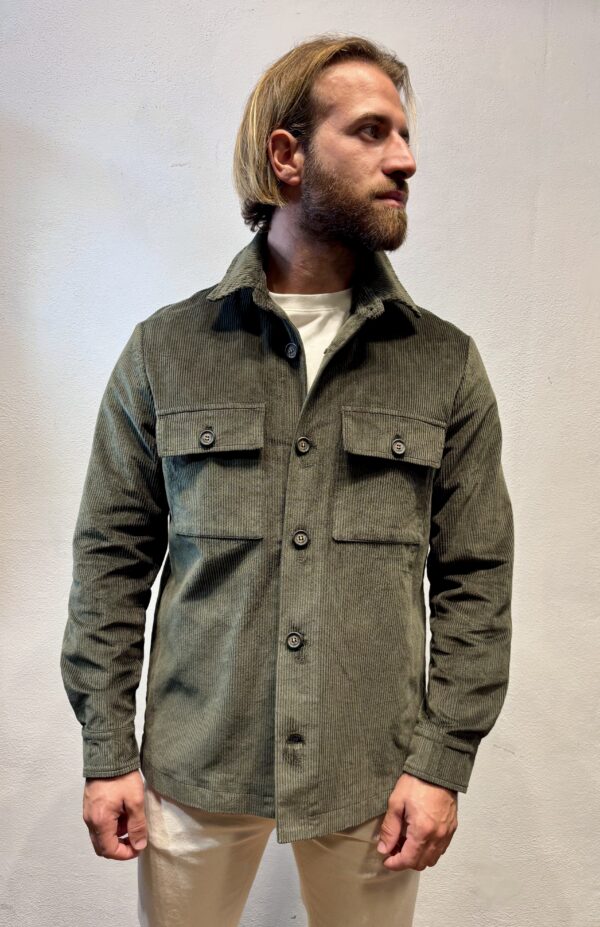 RENAVINE – OVERSHIRT VELLUTO VERDE