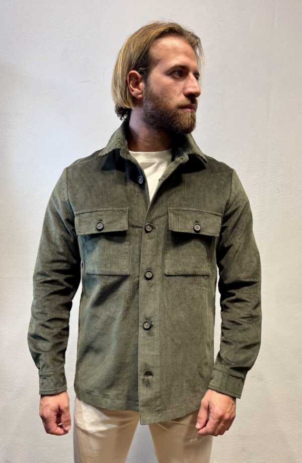 RENAVINE – OVERSHIRT VELLUTO VERDE