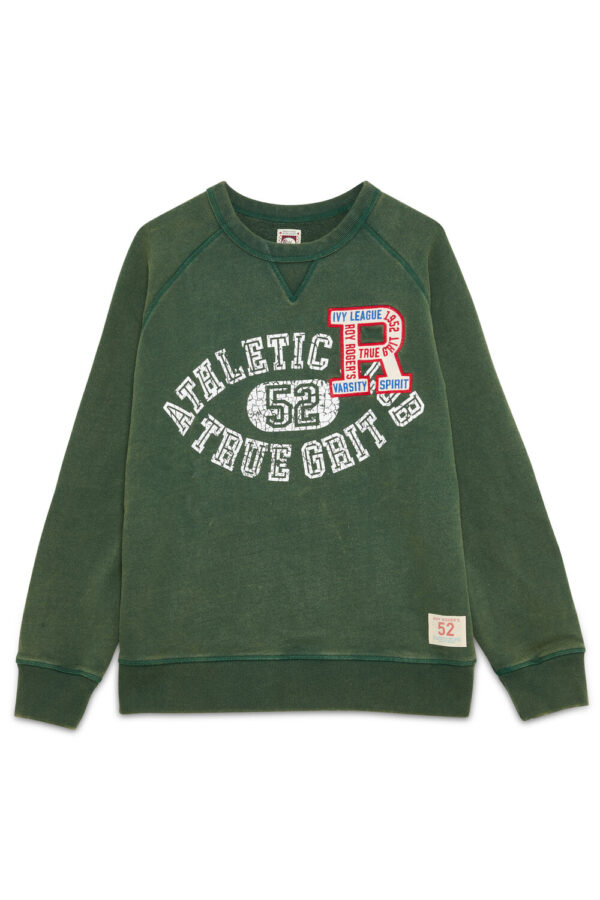 ROY ROGERS – FELPA GIROCOLLO  VERDE
