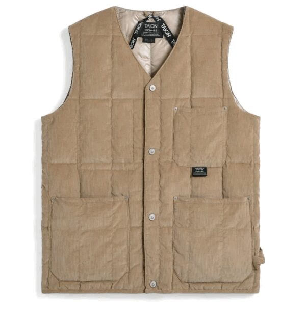 TAION – GILET VELLUTO BEIGE