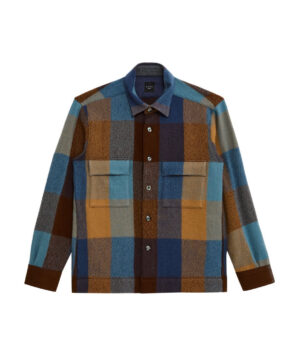 XACUS – OVER SHIRT QUADRO CELESTE
