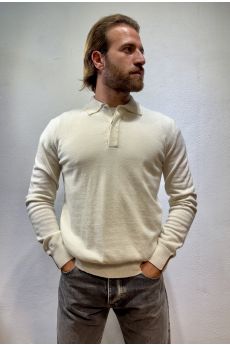 ALPHA STUDIO - POLO M/L LAMBSWOOL LATTE ALPHA STUDIO – POLO M/L LAMBSWOOL LATTE