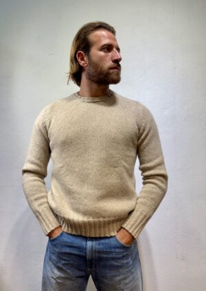 ALPHA STUDIO – GIROCOLLO MISTO GREIGE