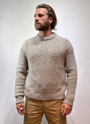 AMARANTO – GIROCOLLO MULINE GREIGE