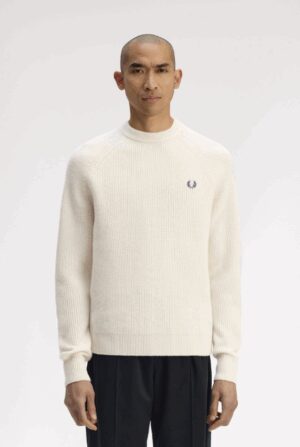 FRED PERRY – GIROCOLLO LAMBSWOOL ECRU