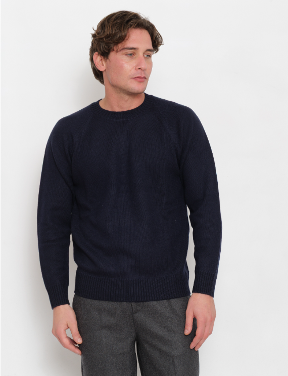 PAOLO PECORA MILANO - MAGLIA LAVORATO BLU PAOLO PECORA MILANO – MAGLIA LAVORATO BLU