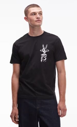 PAUL SMITH - SNEAKERS PELLE BIANCO PAUL SMITH – T-SHIRT CONIGLIETTO NERO