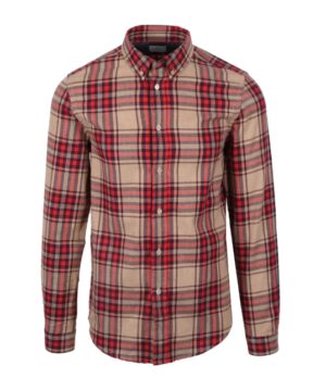 PAUL SMITH - SNEAKERS PELLE BIANCO PAUL SMITH – CAMICIA FLANELLA ROSSO