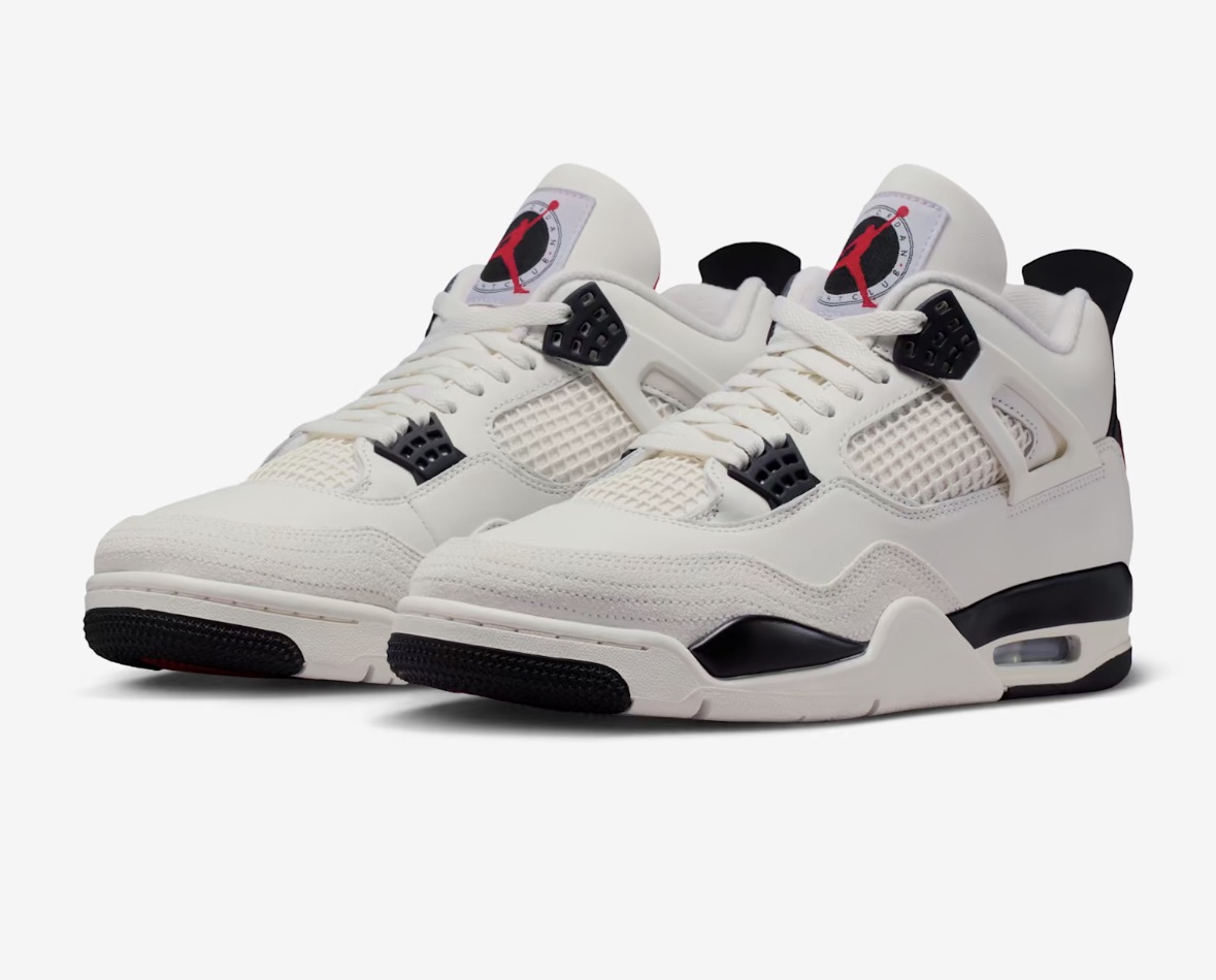 NIKE - AIR JORDAN 4 RÉTRO FLIGHT CLUB BIANCO NERO NIKE – AIR JORDAN 4 RÉTRO FLIGHT CLUB BIANCO NERO