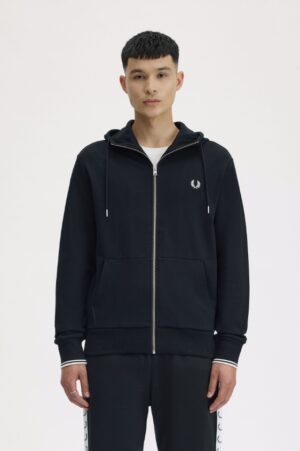 FRED PERRY – FELPA ZIP NERO