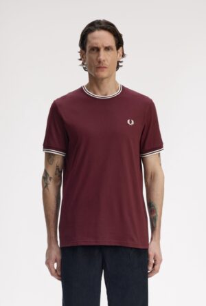FRED PERRY – T-SHIRT BORDINO  BORDEAUX