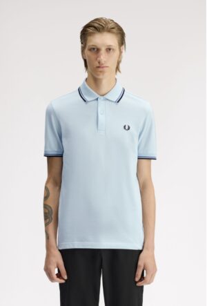 FRED PERRY – POLO M/M BORDINO CELESTE