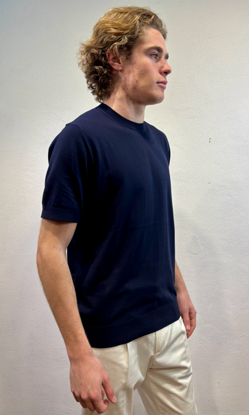 PAOLO PECORA MILANO - T-SHIRT M/M FILO BLU PAOLO PECORA MILANO – T-SHIRT M/M FILO BLU