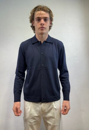 PAOLO PECORA MILANO – POLO CAMICIA M/L BLU