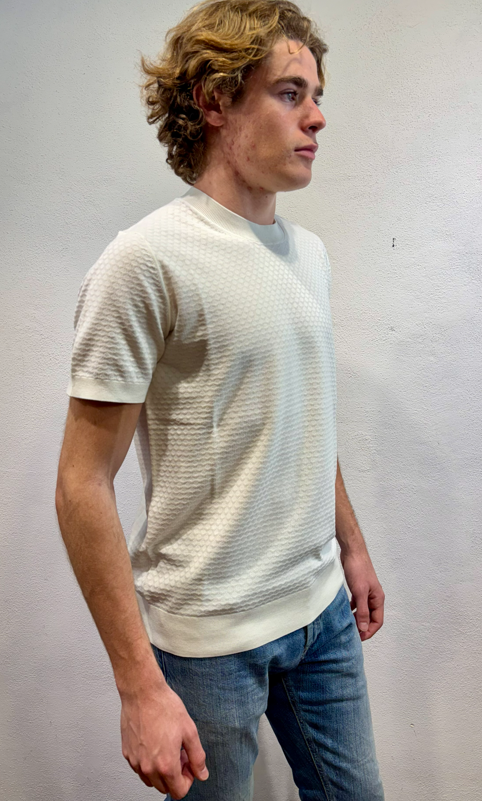 PAOLO PECORA MILANO - T-SHIRT M/M LAVORATO PANNA PAOLO PECORA MILANO – T-SHIRT M/M LAVORATO PANNA