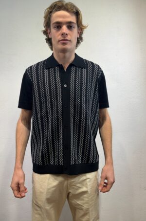 PAOLO PECORA MILANO – POLO RICAMATO BOTT NERO