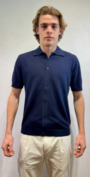 PAOLO PECORA MILANO – POLO CAMICIA M/M  BLU