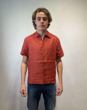 ALPHA STUDIO – CAMICIA M/M LINO RUGGINE