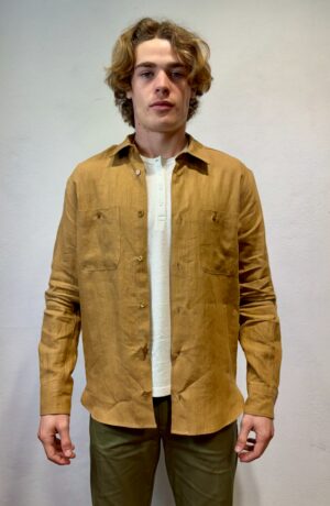 AMARANTO – OVERSHIRT LINO SABBIA